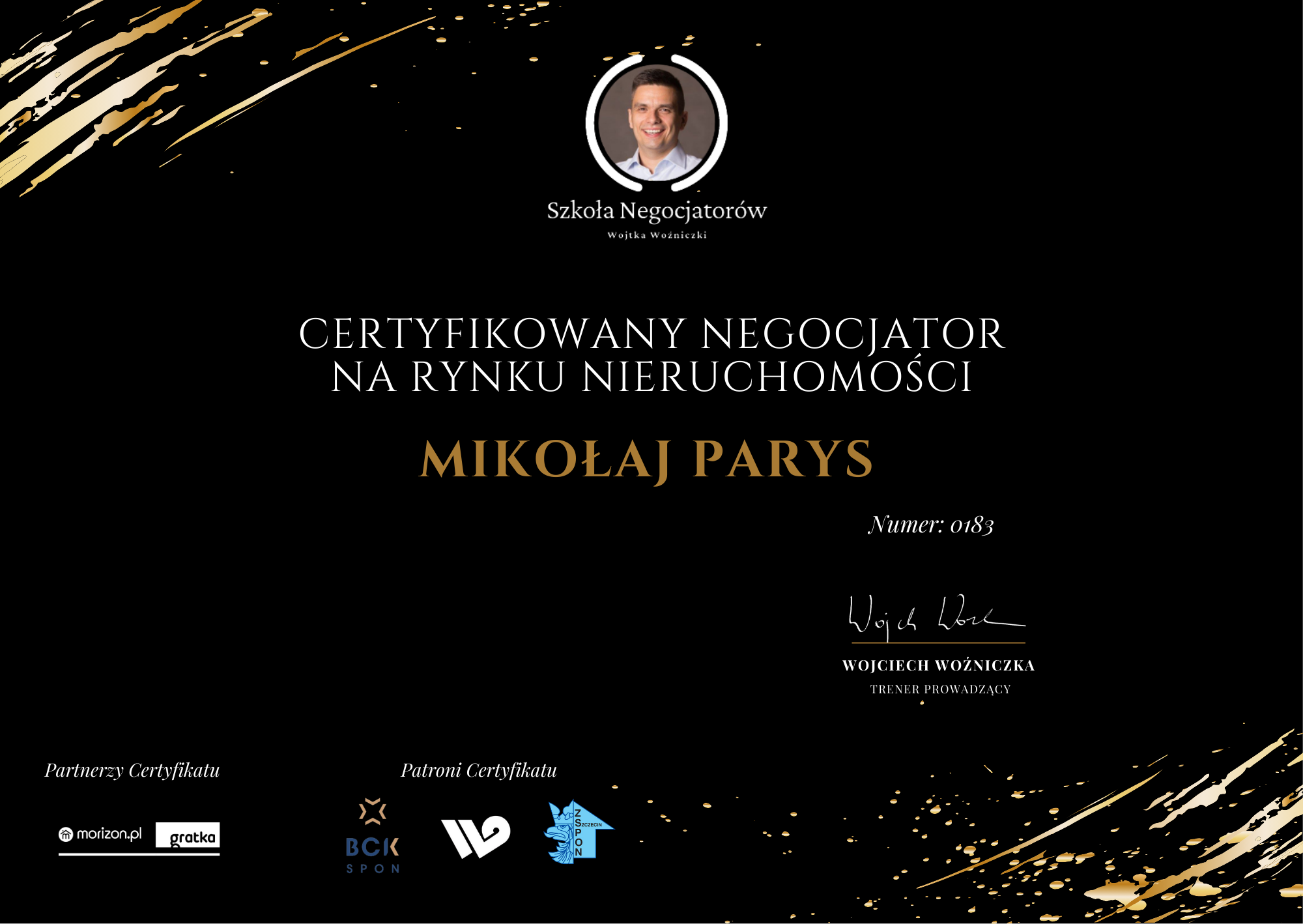 Certyfikowany Negocjator Mikołaj Parys